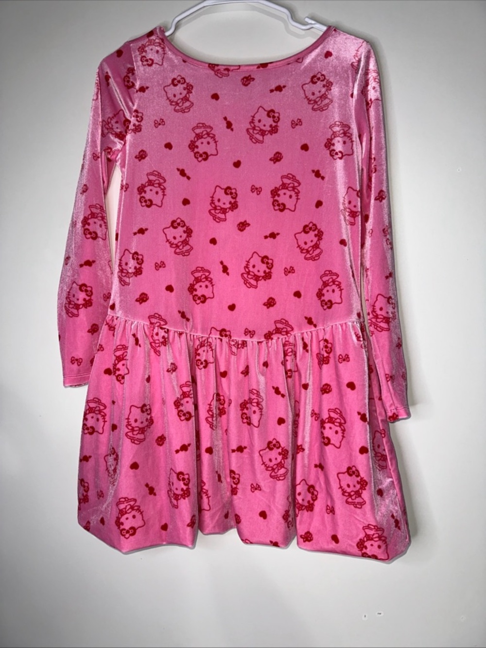 Hello Kitty Pink Dress with Red Character Print